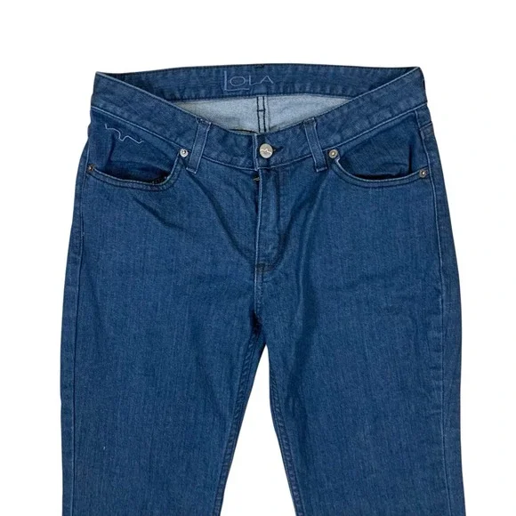 Kimes Ranch Lola Dark Wash Mid Rise Stretch Bootcut Jeans 6 32